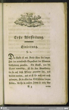 Erste Abtheilung. Einleitung