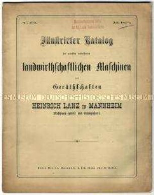 Illustrierter Katalog über landwirtschaftliche Maschinen
