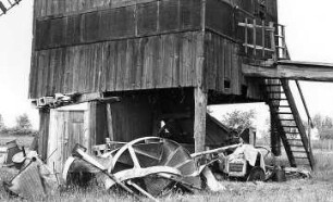 Schkeuditz-Freiroda. Berndorfsche Mühle, Bockmühle, am Ortsausgang Richtung Schkeuditz, Detail