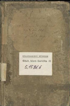 Belege zum Hypothekenbuch ("Scrinium") des Untergerichts Rhade, Bd. 6