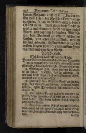 Abend-Lied. Mel. Die Nacht ist vor der Thür.