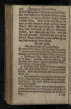 Abend-Lied. Mel. Die Nacht ist vor der Thür.