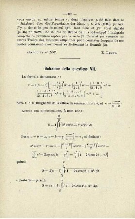Soluzione della questione VII.