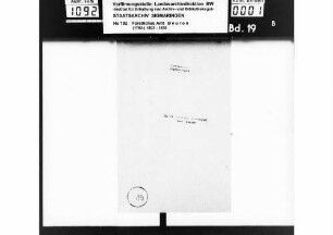 Führung, Belegung und Unterhaltung des vorderösterreichischen Militärspitals in Beuron