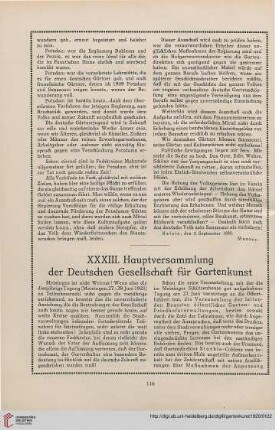33: XXXIII. Hauptversammlung der Deutschen Gesellschaft für Gartenkunst
