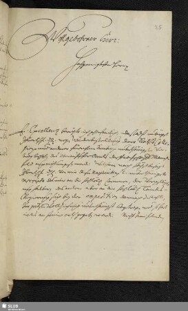 [Brief von Traugott Dietrich an Kospoth, Dresden, den 3. November 1691.]