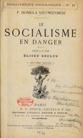 Le socialisme en danger
