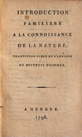 Introduction familière à la connoissance de la nature