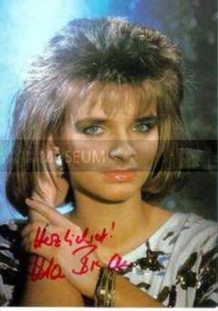 Autogrammkarte von Uta Bresan (DDR-Sängerin)