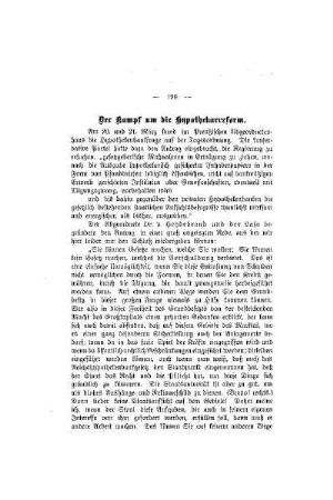 Der Kampf um die Hypthekarreform