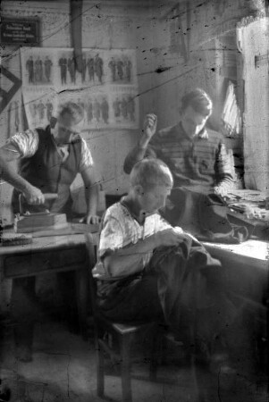 Schneiderei Bruno Engel : v.l.: Bruno Engel (Vater), Kurt Engel