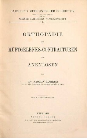 Orthopädie der Hüftgelenks-Contracturen und Ankylosen
