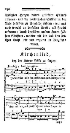 Kirchenlied, bey der Krippe Jesu zu singen.