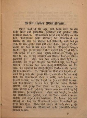 Mein lieber Ministrant.