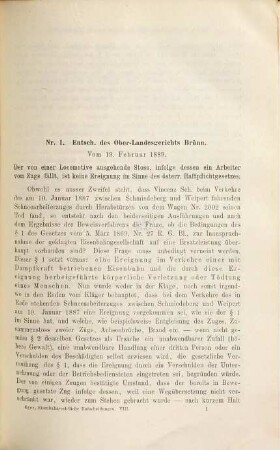 Eisenbahnrechtliche Entscheidungen deutscher, österreichischer und ungarischer Gerichte, sowie des Centralamtes für den internationalen Eisenbahntransport, 8. 1892