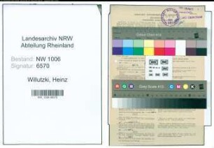 Entnazifizierung Heinz Willutzki , geb. 09.11.1920 (Kaufmann)
