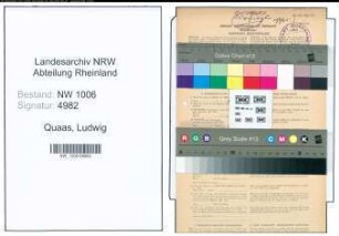Entnazifizierung Ludwig Quaas , geb. 28.11.1908 (Pfarrer)