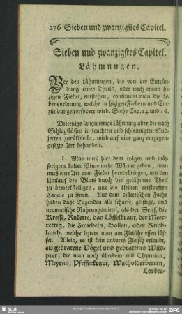Sieben und zwanzigstes Capitel. Lähmungen