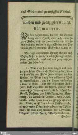 Sieben und zwanzigstes Capitel. Lähmungen