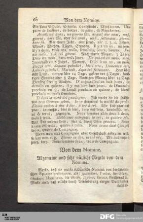 Von Nomen, Pronomen, Verbum, Constructio