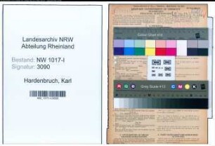 Entnazifizierung Karl Hardenbruch , geb. 12.02.1893 (Walzer)