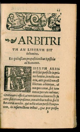 Arbitrium An Liberum Sit in homine.
