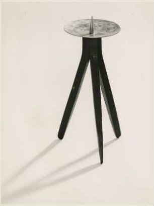 Leuchter aus Eisen mit Tropfschale von Robert Fernschild und Anne Fernschild