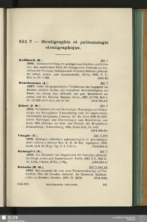 551.7. - Stratigraphie et paléontologie stratigraphique