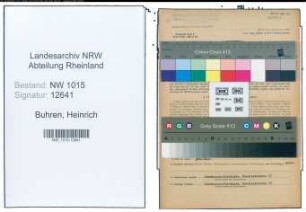 Entnazifizierung Heinrich Buhren , geb. 25.03.1897 (Expedient)