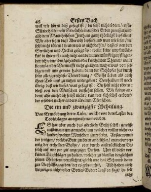 Die ein und zwanzigste Abtheilung. - Die sechs und dreyssigste Abtheilung.