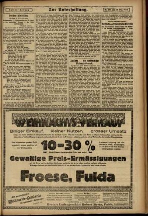 Vierte Ausgabe vom Sonntag, den 14. Dezember 1924.