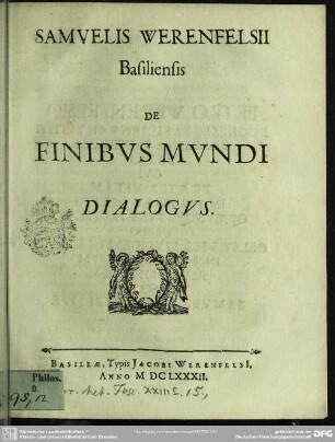 De finibus mundi Dialogus