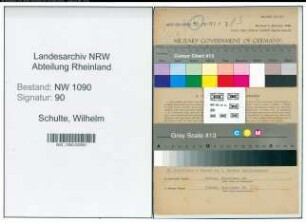 Entnazifizierung Wilhelm Schulte , geb. 04.10.1909 (Uhrmachermeister)