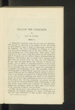 William the Conqueror by David Hume.