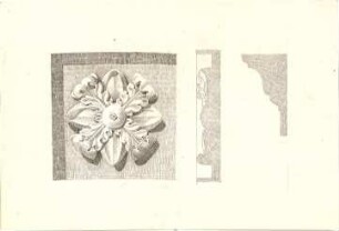 Gärtner, Friedrich von; Tivoli (Latium, Italien); Vesta-Tempel, Vermessung - Fries (Detail, Schnitte)