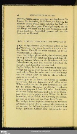 Der Heilige Johannes Chrysostomus