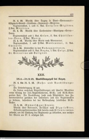 XXII. Ausbildungszeit bei Rozoy