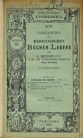 Katalog. 93. 1888 = Abth. 4