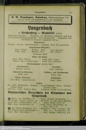 Langenbach mit Lerchenberg und Neudörfel anteilig