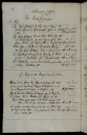 Vom Verfasser [Johann Christian von Hellbach] verehrt. - Ein Geschenck des Marquis de St. Simon.