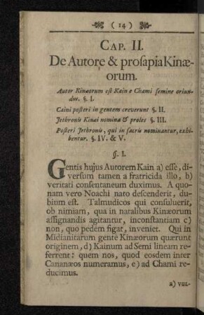 Cap. II. De Autore & prosapia Kinæorum.