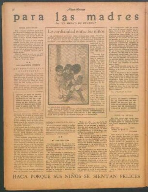 La cordialidad entre los niños
