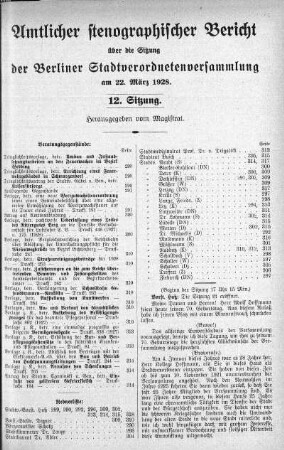No. 12, 22. März 1928
