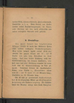 2. Hautpflege.