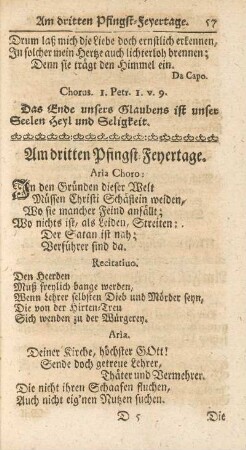 Am dritten Pfingst-Feyertage