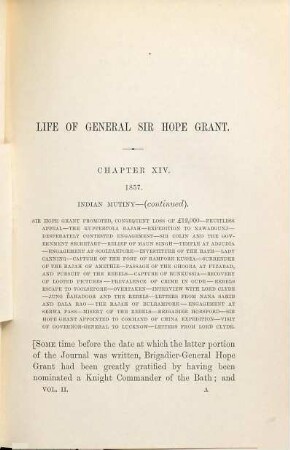 Life of General Sir Hope Grant with selections from his correspondence edited by Henry Knollys : With portraits of Sir Hope Grant, and maps and plans. In 2 volumes, II
