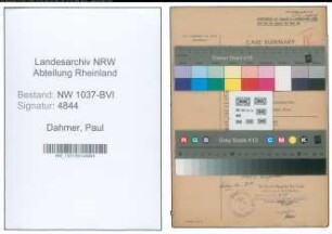 Entnazifizierung Paul Dahmer , geb. 12.04.1905 (Steuersekretaer)
