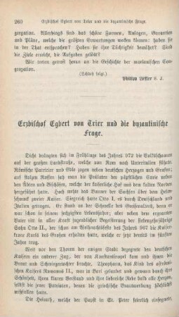 260-274 Erzbischof Egbert von Trier und die byzantinische Frage