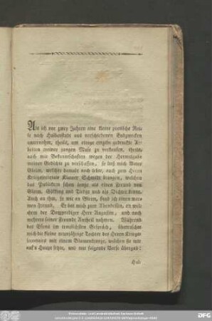 [1. Von Herrn Klamer Schmidt.]