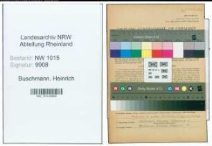 Entnazifizierung Heinrich Buschmann , geb. 06.03.1920 (Verwaltungsangestellter)